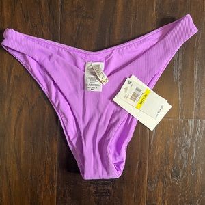 🌸 NWT! Lilac Ribbed Swim Bikini Bottom